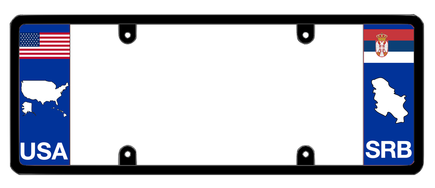 DFS Serbia SRB Patented License Plate Frame Holder