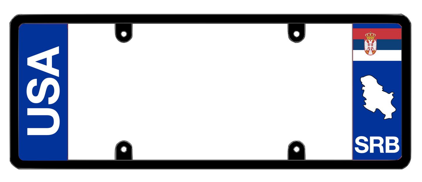 DFS Serbia SRB Patented License Plate Frame Holder