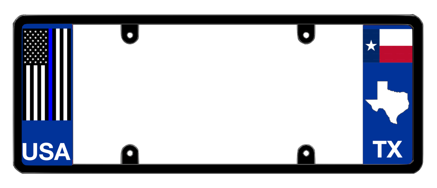 DFS Texas TX Patented License Plate Frame Holder