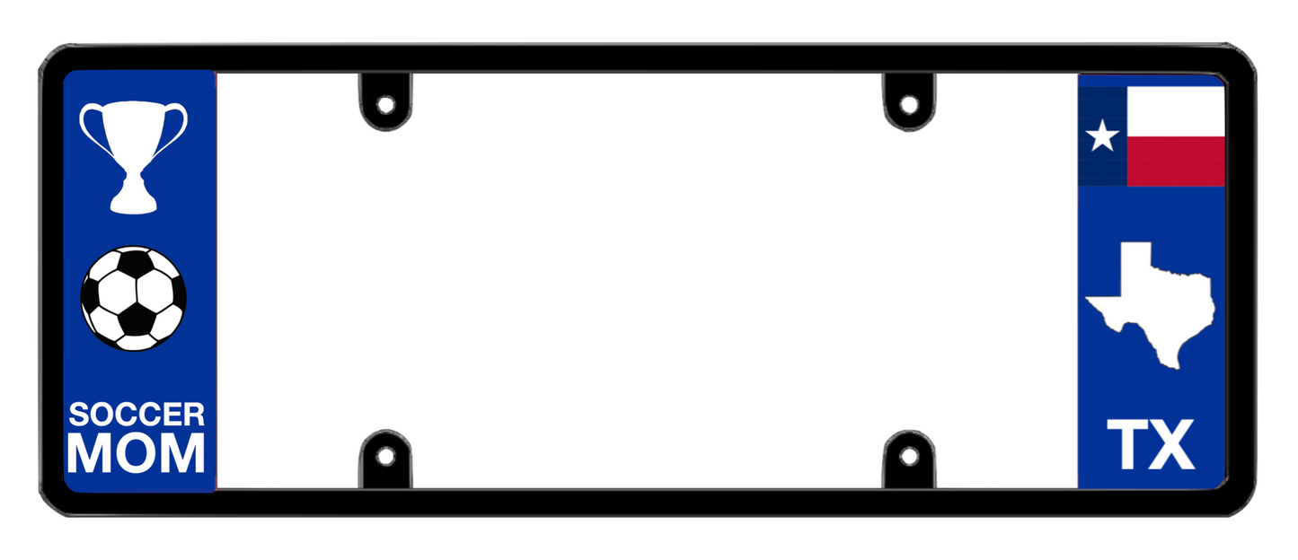 DFS Texas TX Patented License Plate Frame Holder