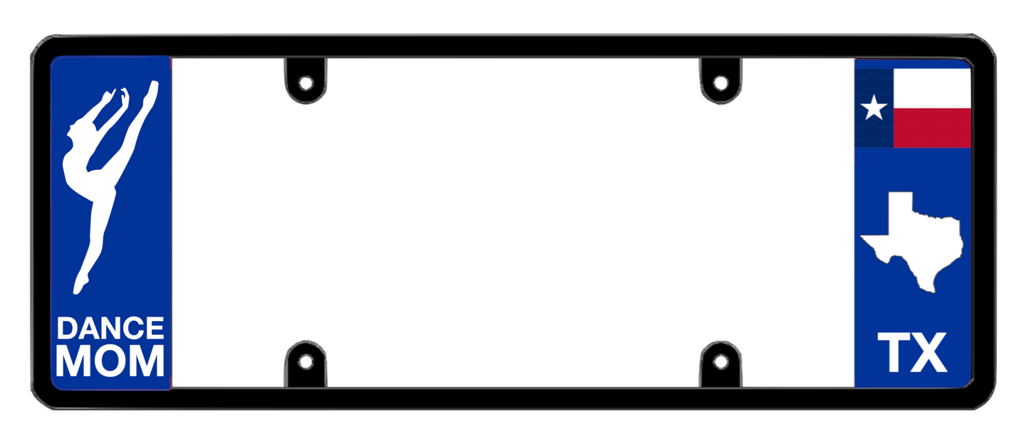 DFS Texas TX Patented License Plate Frame Holder