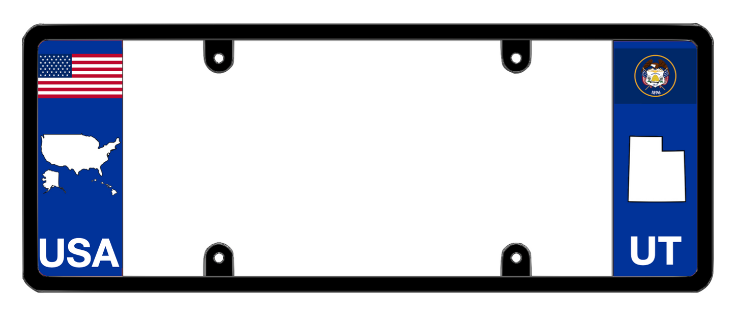 DFS Utah UT Patented License Plate Frame Holder