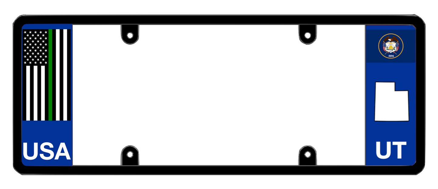 DFS Utah UT Patented License Plate Frame Holder