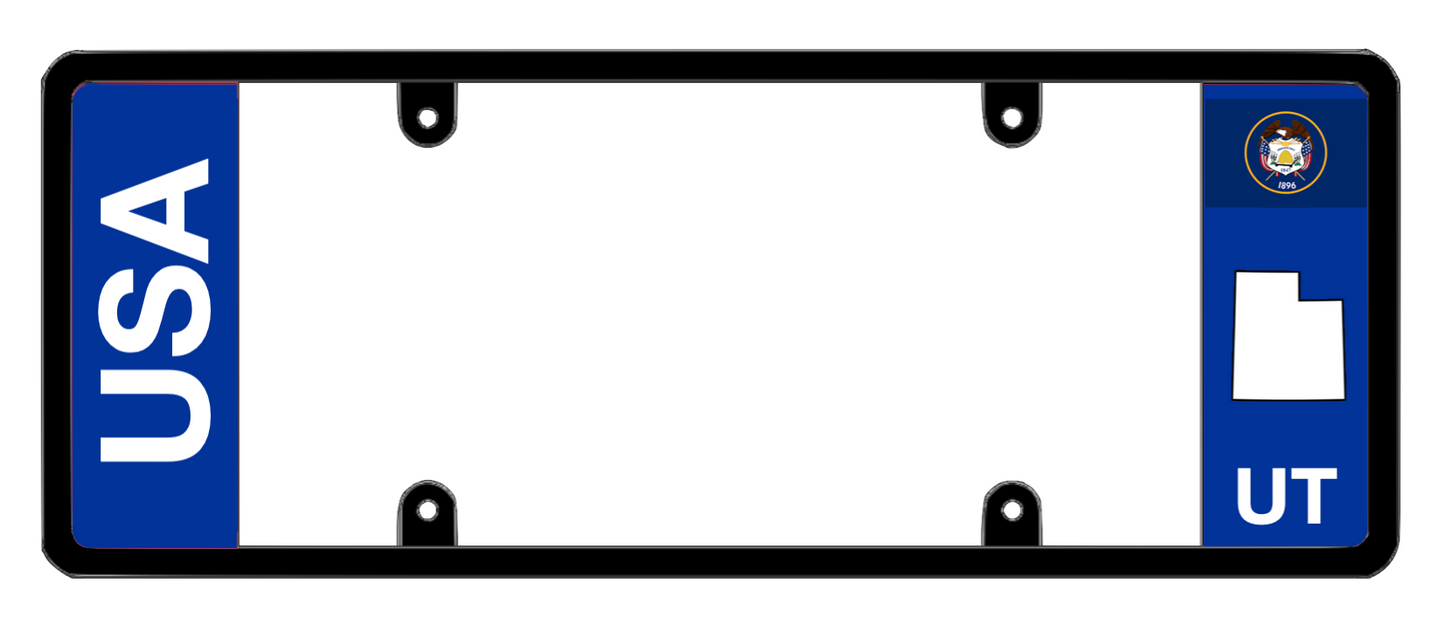 DFS Utah UT Patented License Plate Frame Holder