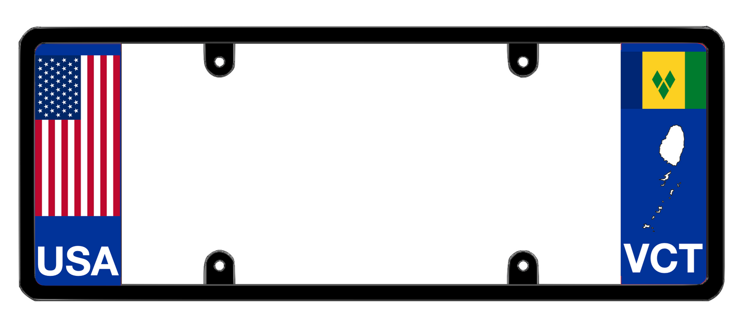 DFS Saint Vincent VCT Patented License Plate Frame Holder
