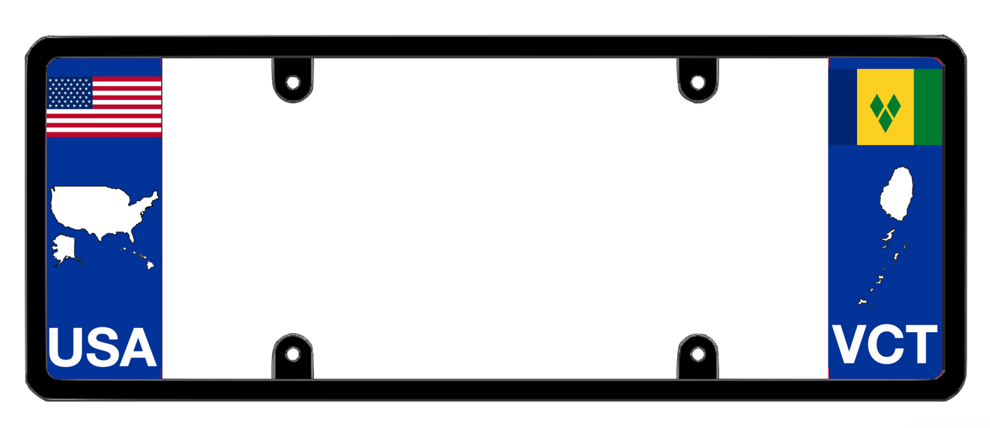 DFS Saint Vincent VCT Patented License Plate Frame Holder