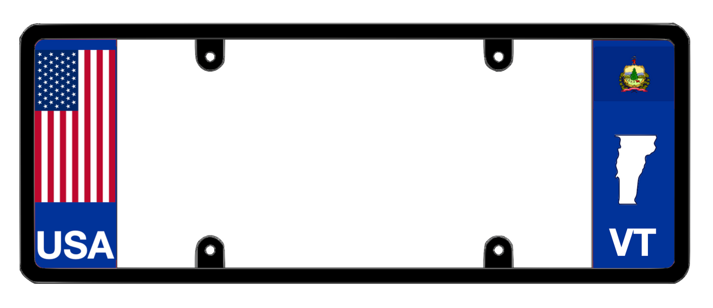 DFS Vermont VT Patented License Plate Frame Holder