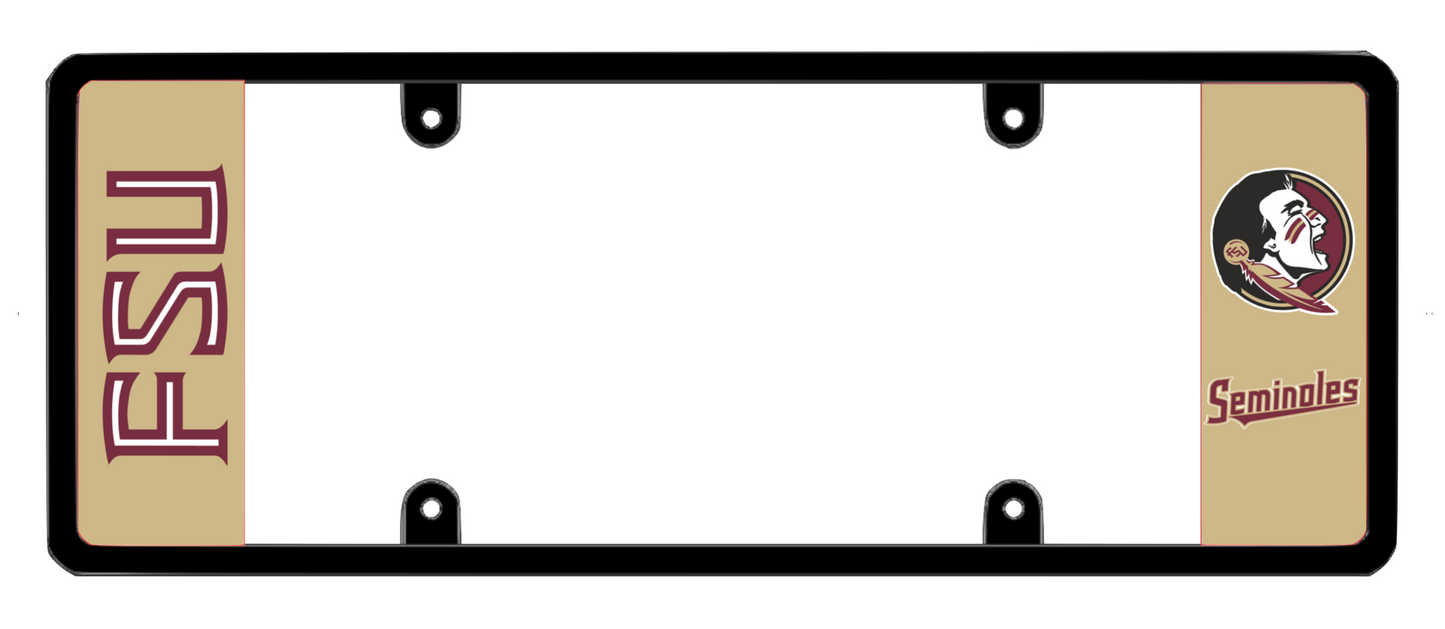 FSU Seminoles Florida State University Patented License Plate Frame Holder – EXCLUSIVE