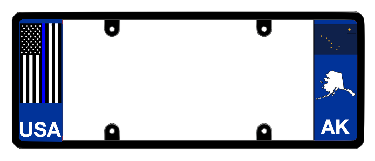 DFS Alaska AK Patented License Plate Frame Holder