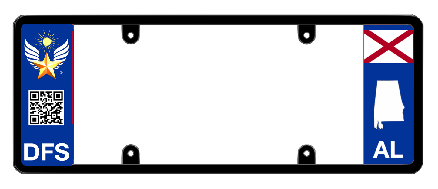 DFS Alabama AL Patented License Plate Frame Holder