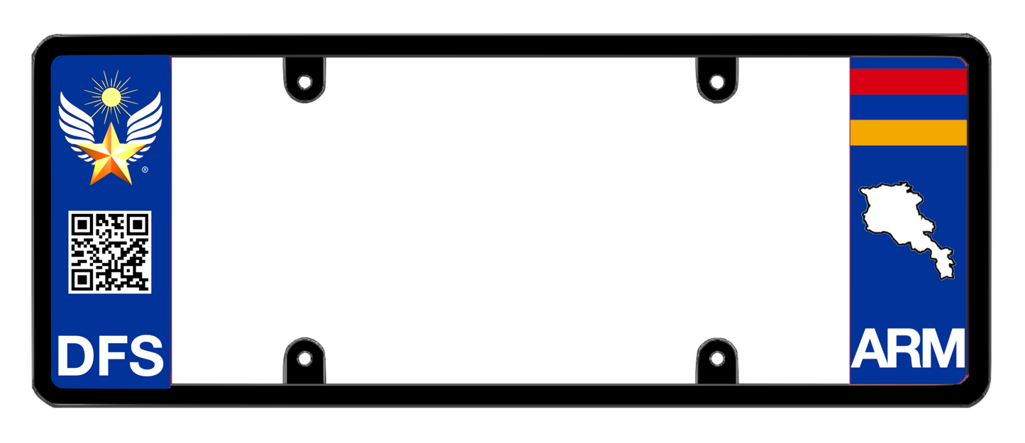 DFS Armenia ARM Patented License Plate Frame Holder