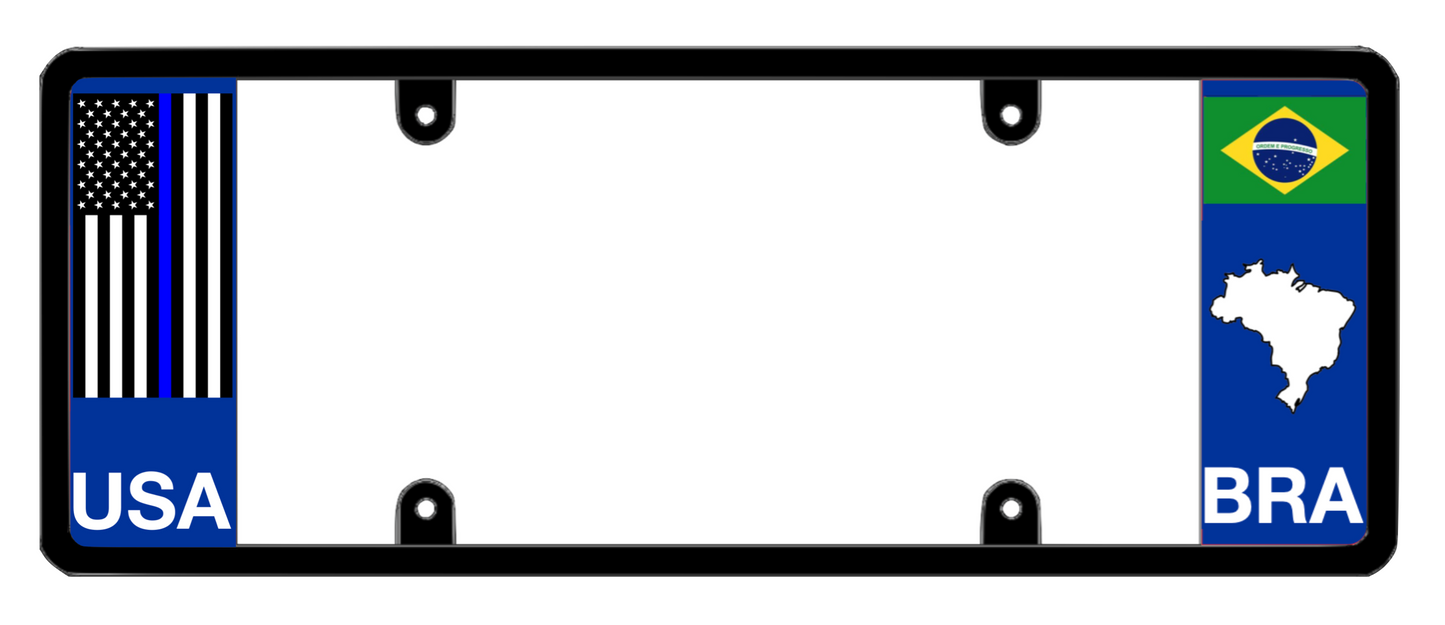 DFS Brazil BRA Patented License Plate Frame Holder