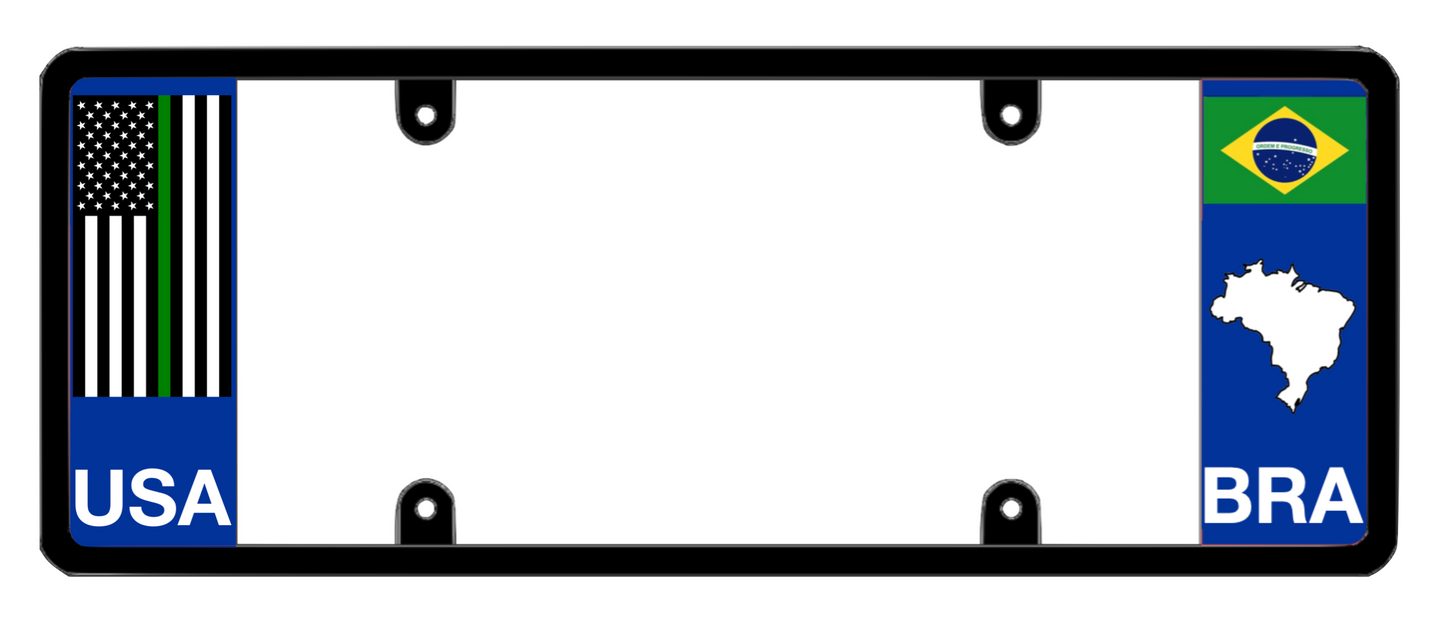 DFS Brazil BRA Patented License Plate Frame Holder
