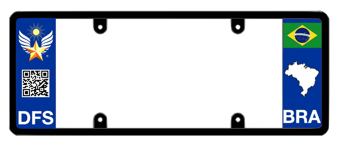 DFS Brazil BRA Patented License Plate Frame Holder