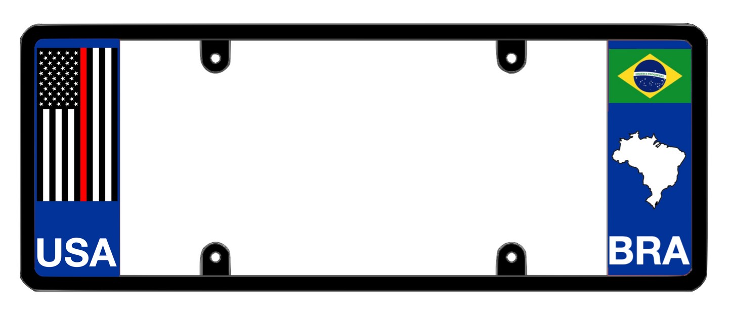 DFS Brazil BRA Patented License Plate Frame Holder