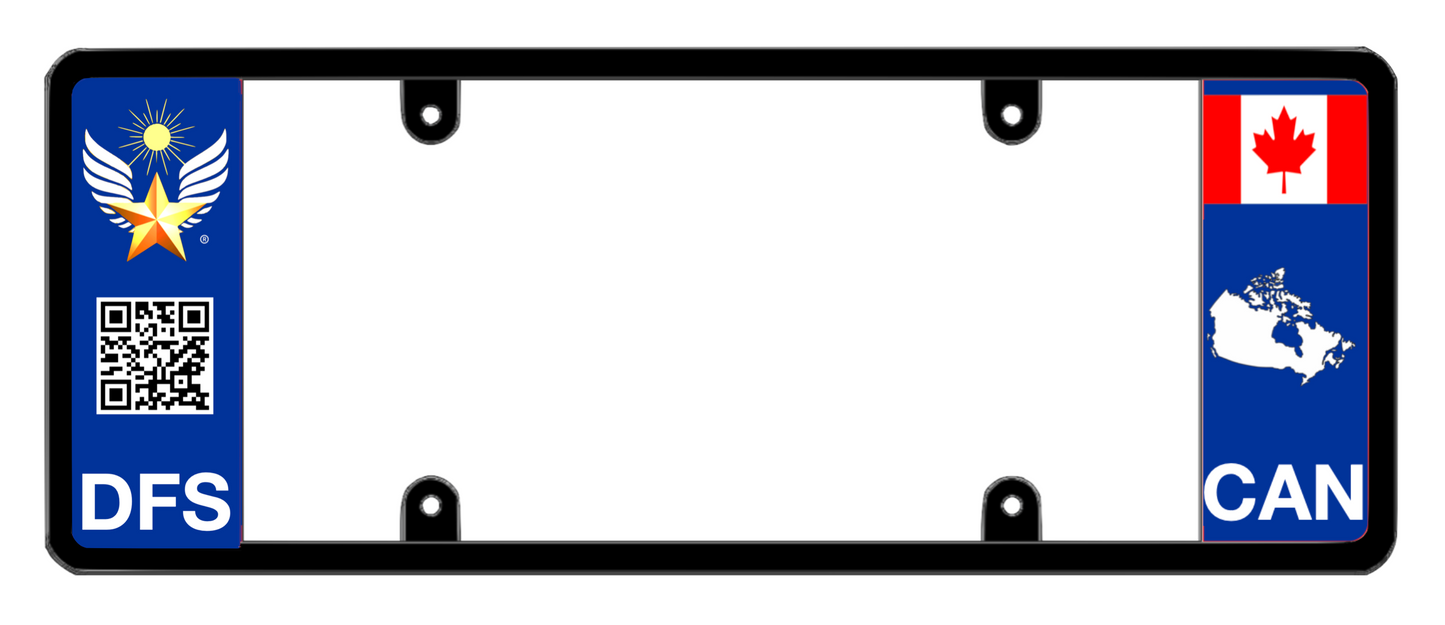 DFS Canada CAN Patented License Plate Frame Holder