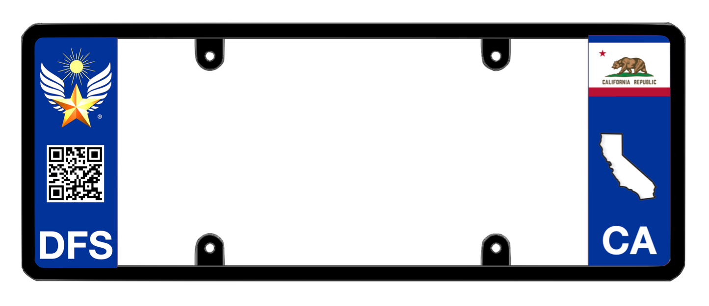 DFS California CA Patented License Plate Frame Holder