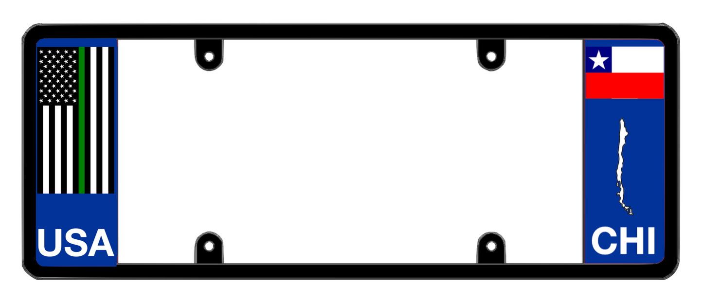 DFS Chile CHL Patented License Plate Frame Holder