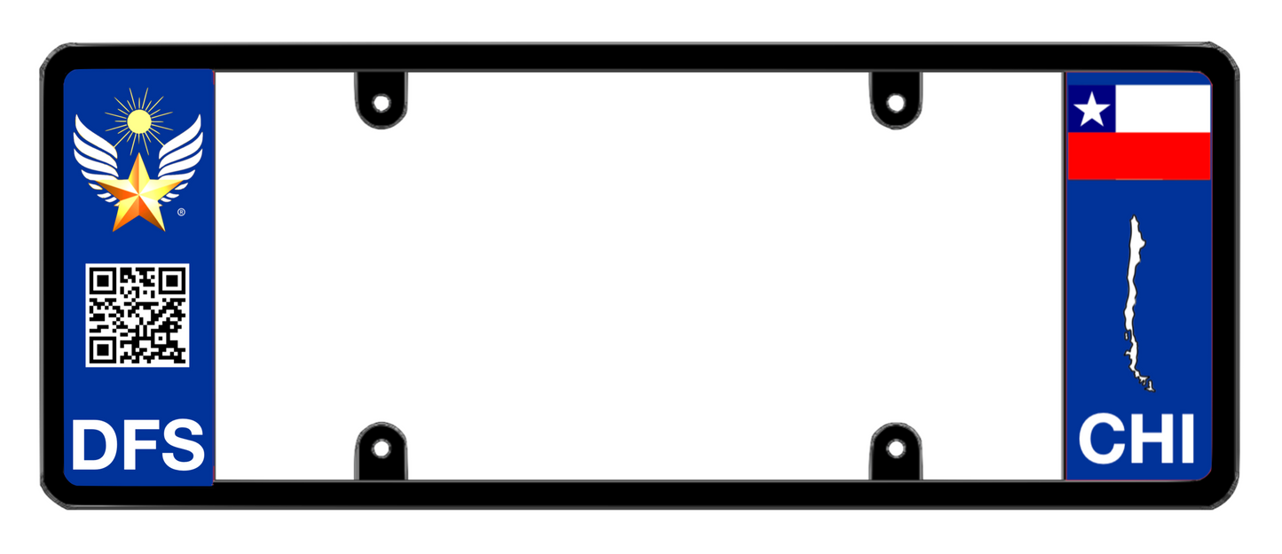DFS Chile CHL Patented License Plate Frame Holder