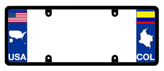 DFS Colombia COL Patented License Plate Frame Holder