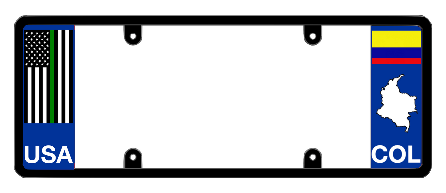 DFS Colombia COL Patented License Plate Frame Holder