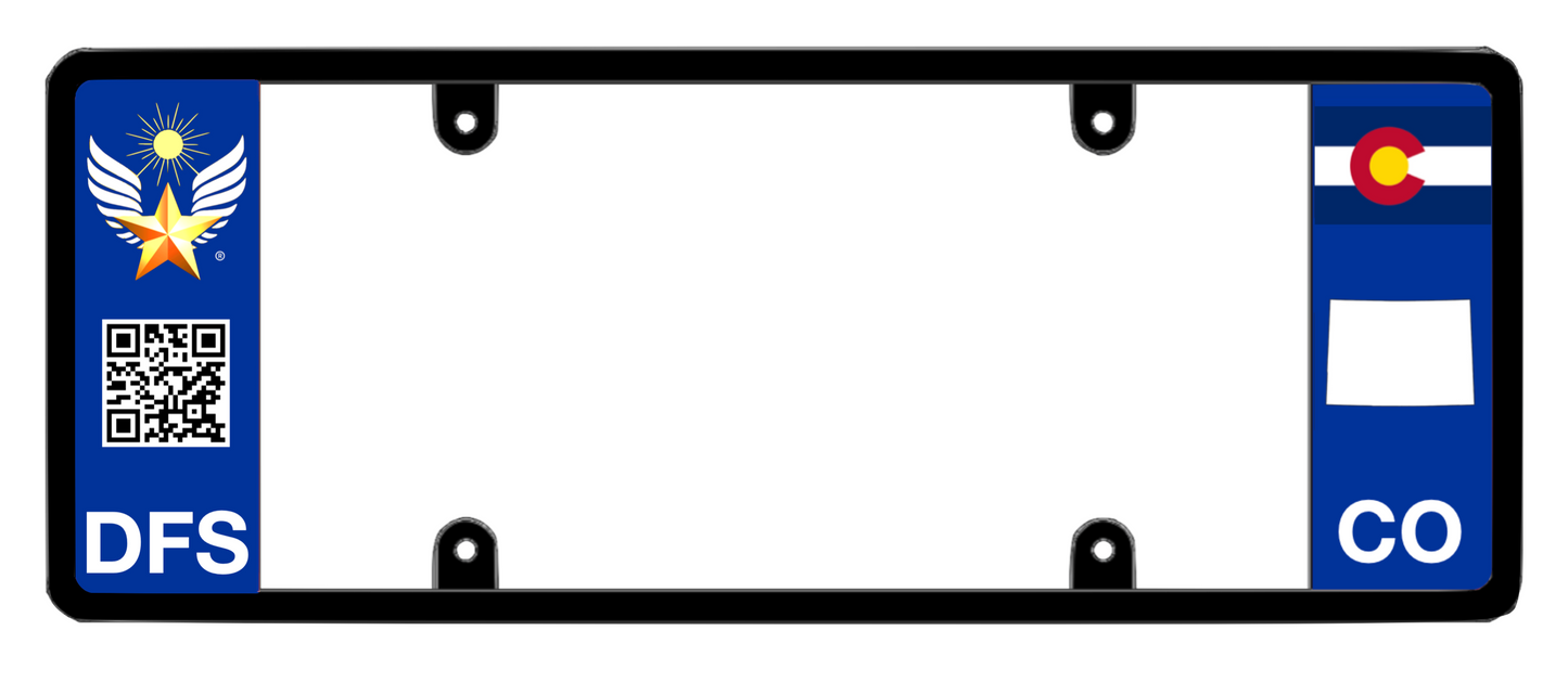 DFS Colorado CO Patented License Plate Frame Holder