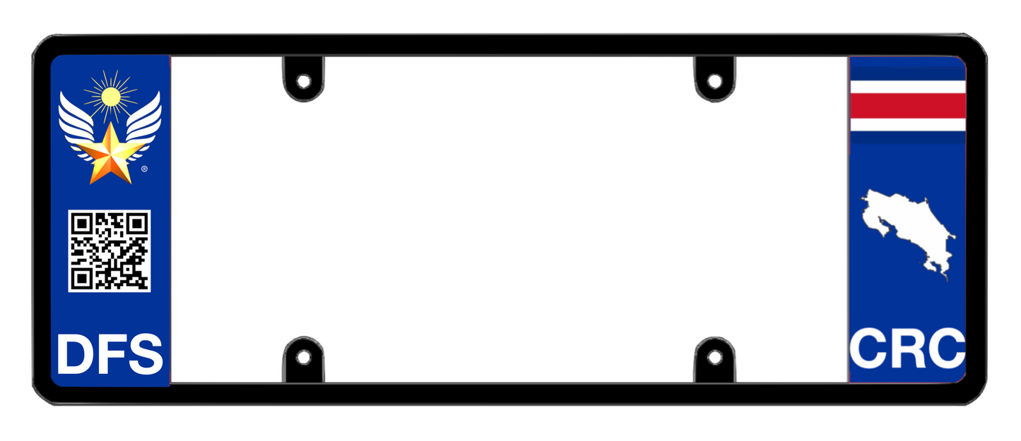 DFS Costa Rica CRC Patented License Plate Frame Holder