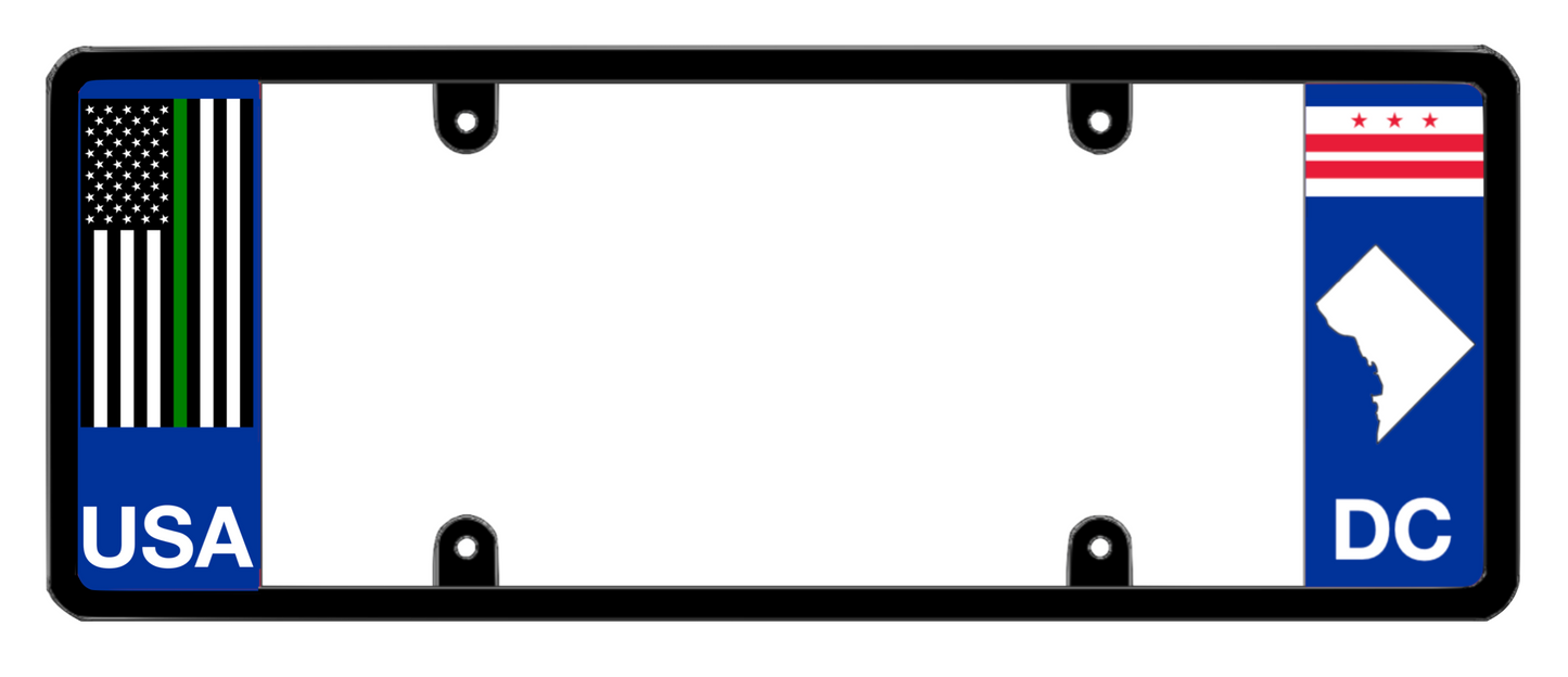 DFS District of Columbia DC Patented License Plate Frame Holder