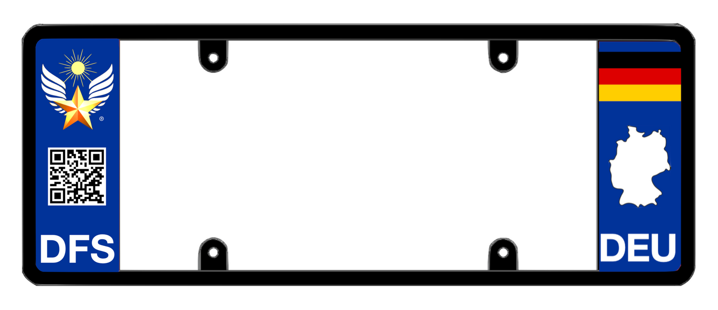 DFS Germany DEU Patented License Plate Frame Holder