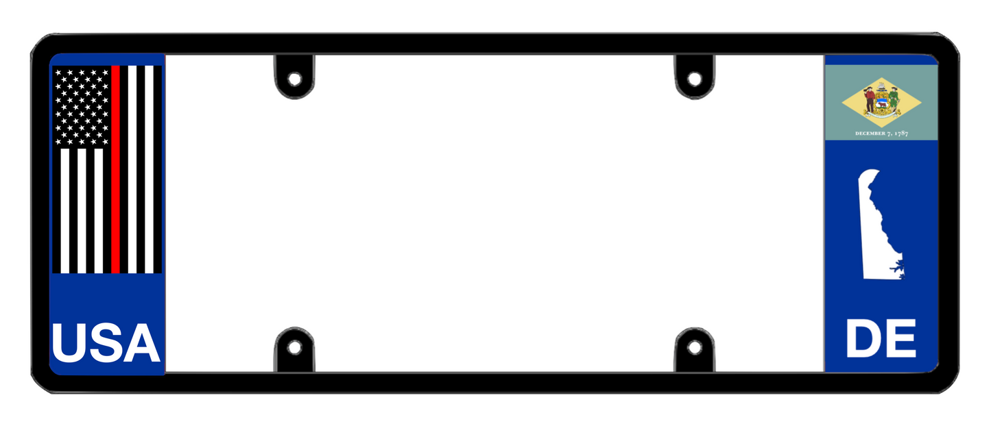 DFS Delaware DE Patented License Plate Frame Holder