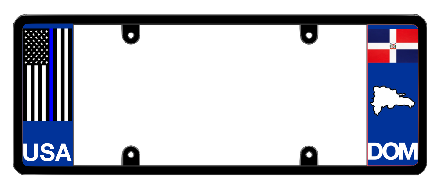 DFS Dominican Republic DOM Patented License Plate Frame Holder