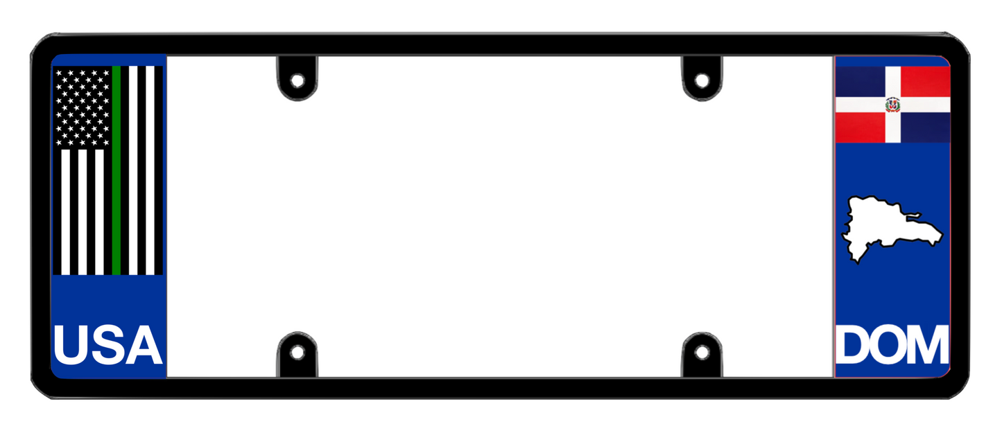 DFS Dominican Republic DOM Patented License Plate Frame Holder