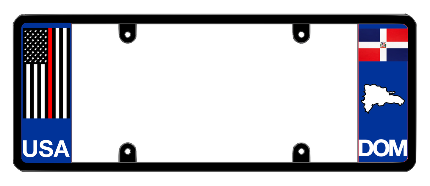 DFS Dominican Republic DOM Patented License Plate Frame Holder