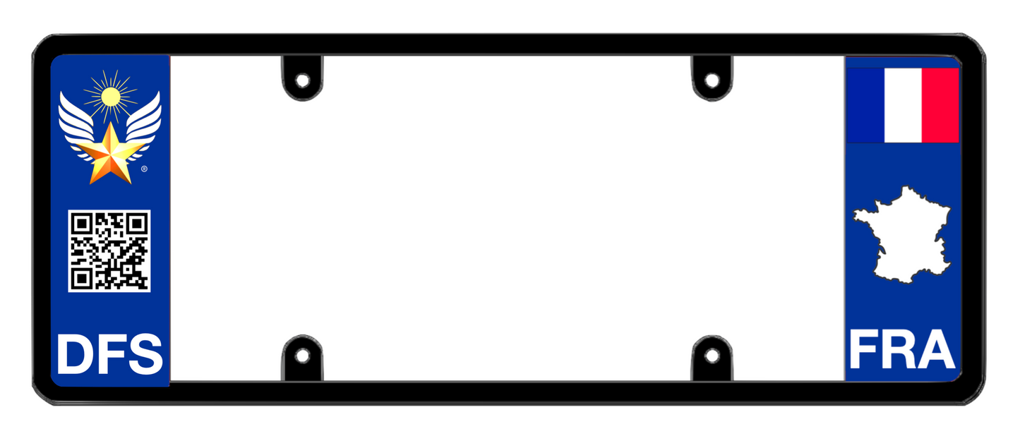 DFS France FRA Patented License Plate Frame Holder