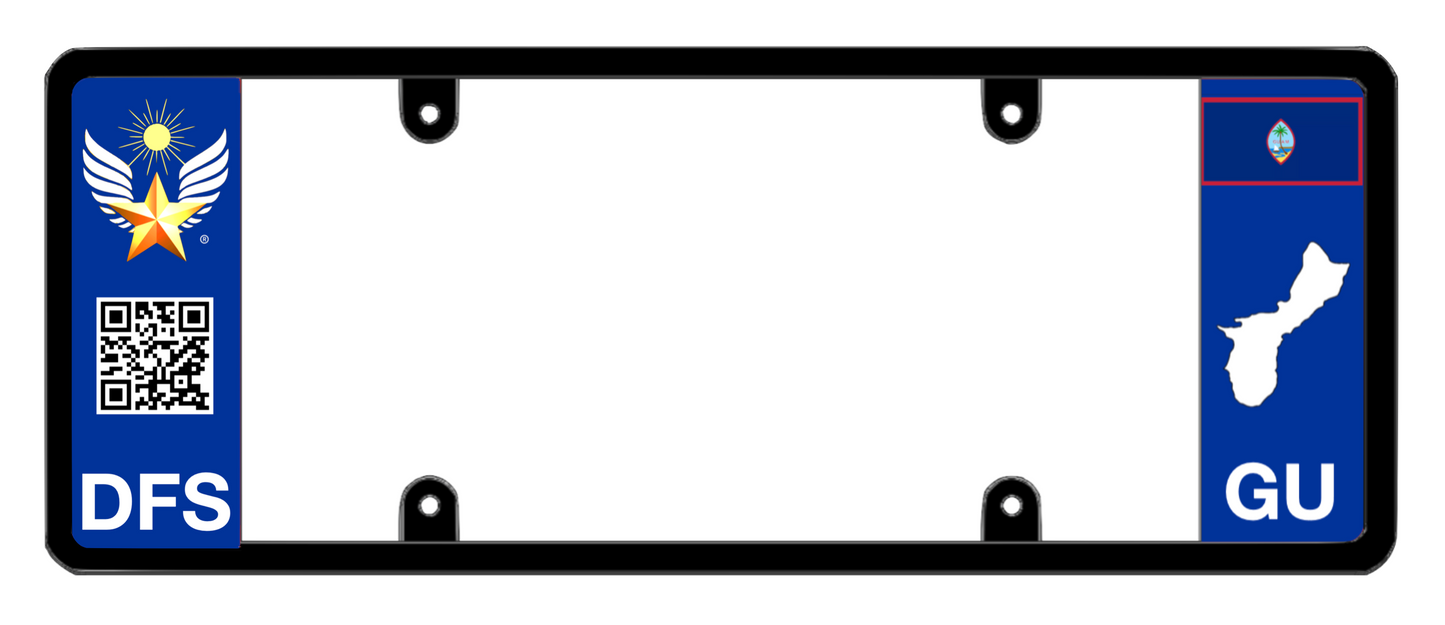 DFS Guam GU Patented License Plate Frame Holder