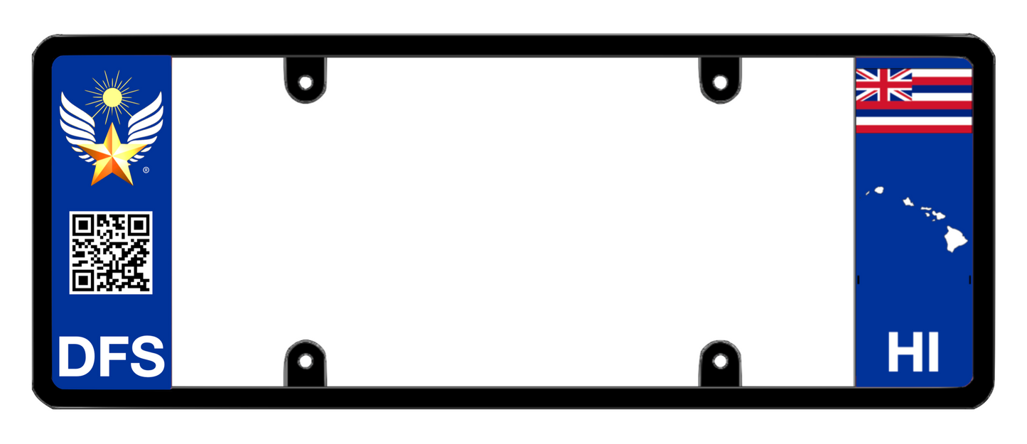 DFS Hawaii HI Patented License Plate Frame Holder