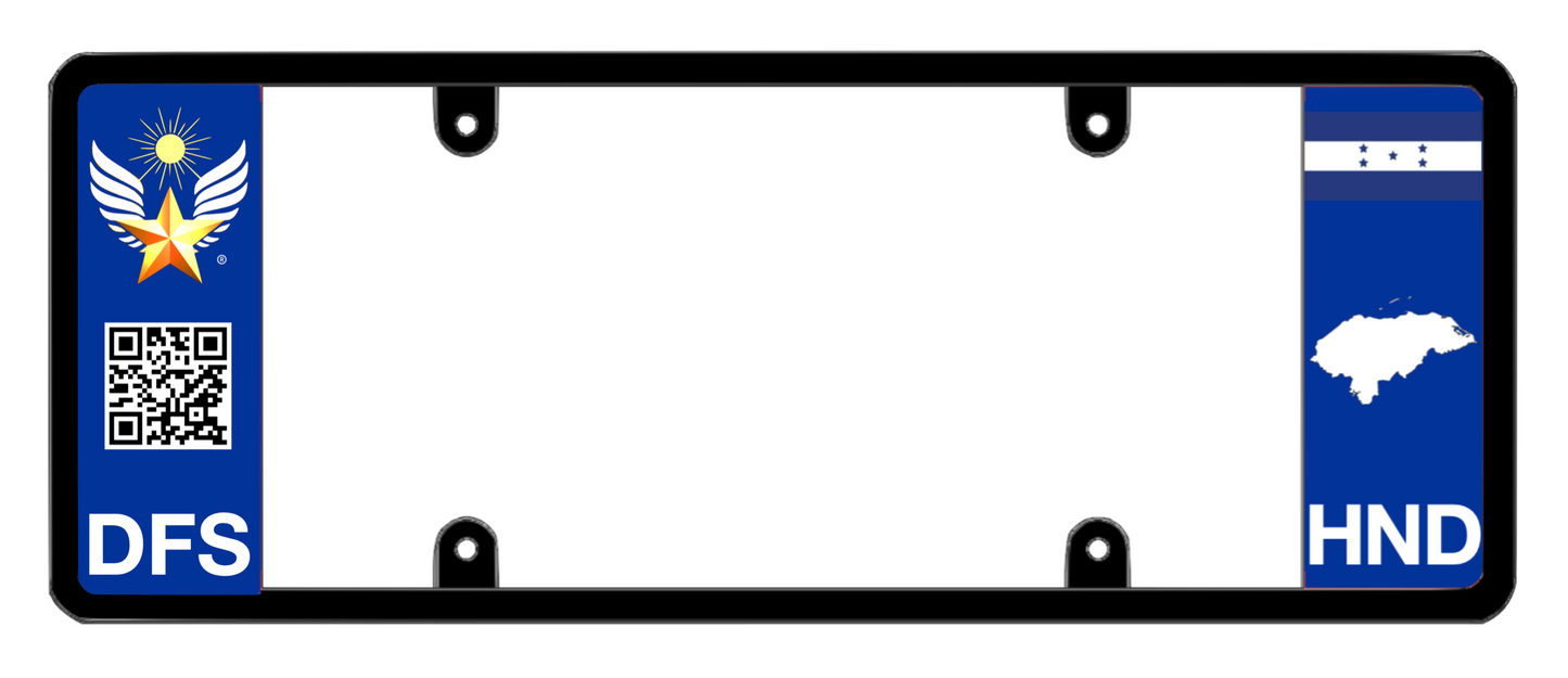DFS Honduras HND Patented License Plate Frame Holder
