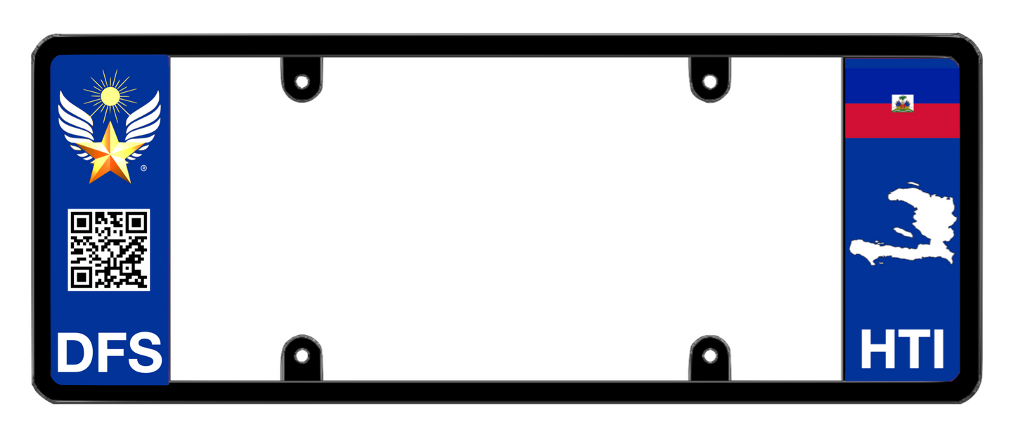DFS Haiti HTI Patented License Plate Frame Holder
