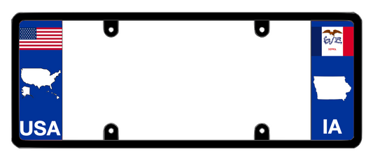 DFS Iowa IA Patented License Plate Frame Holder