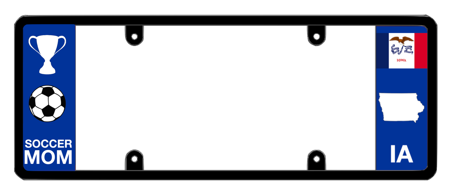 DFS Iowa IA Patented License Plate Frame Holder