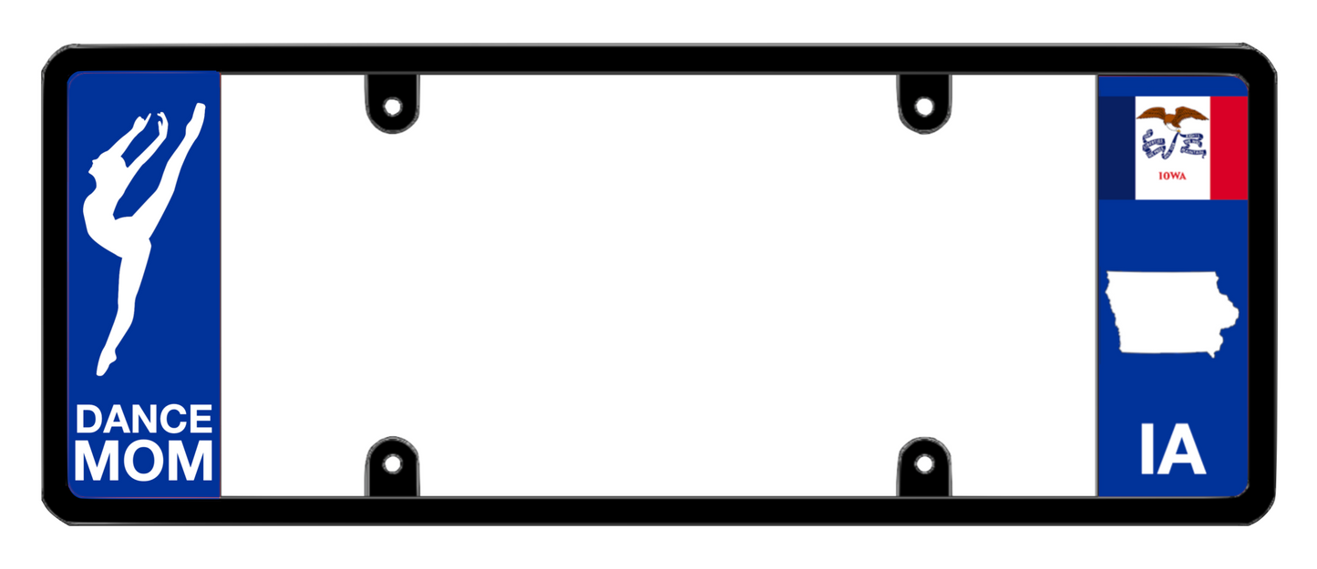 DFS Iowa IA Patented License Plate Frame Holder