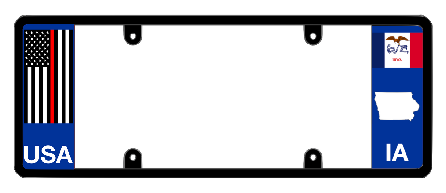 DFS Iowa IA Patented License Plate Frame Holder