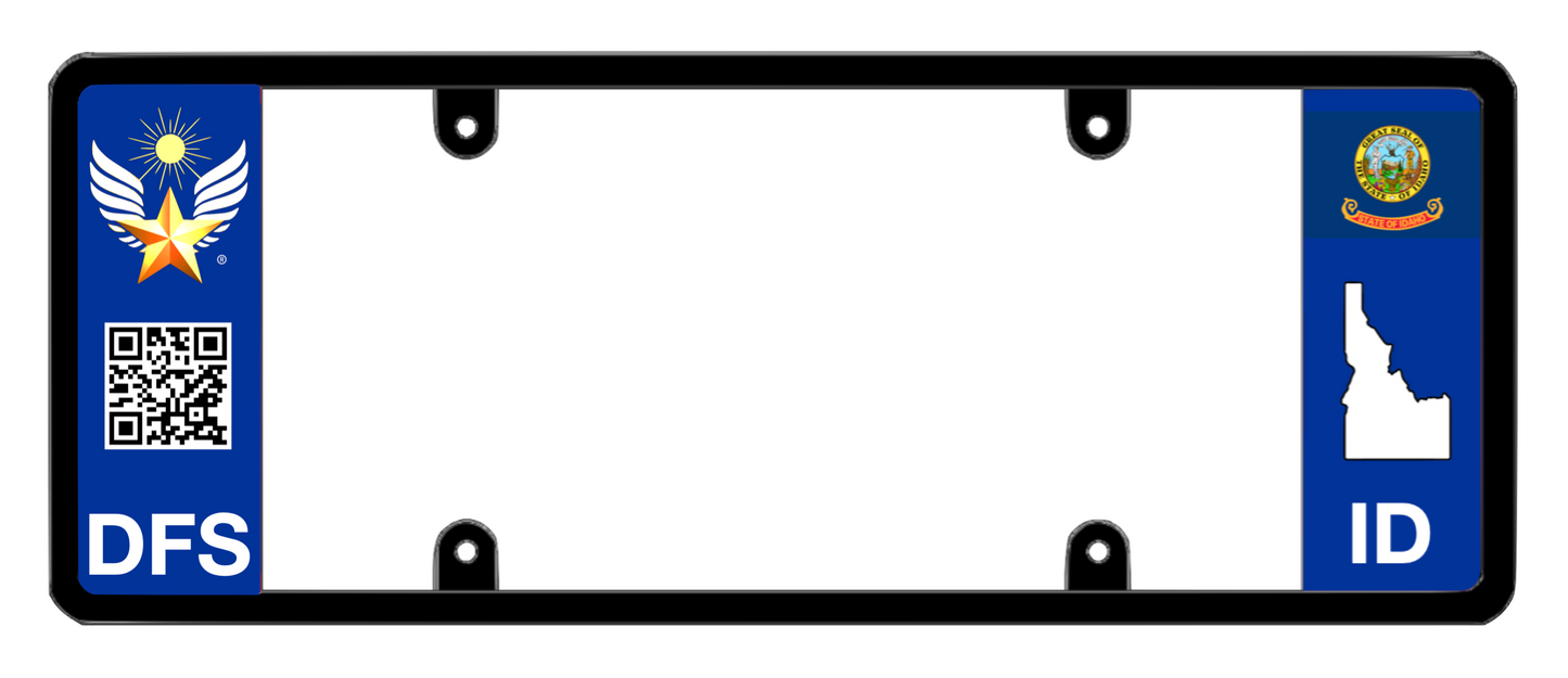 DFS Idaho ID Patented License Plate Frame Holder