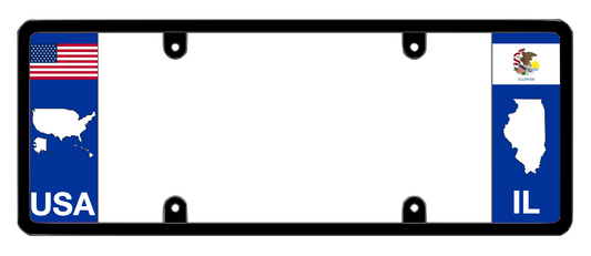 DFS Illinois IL Patented License Plate Frame Holder