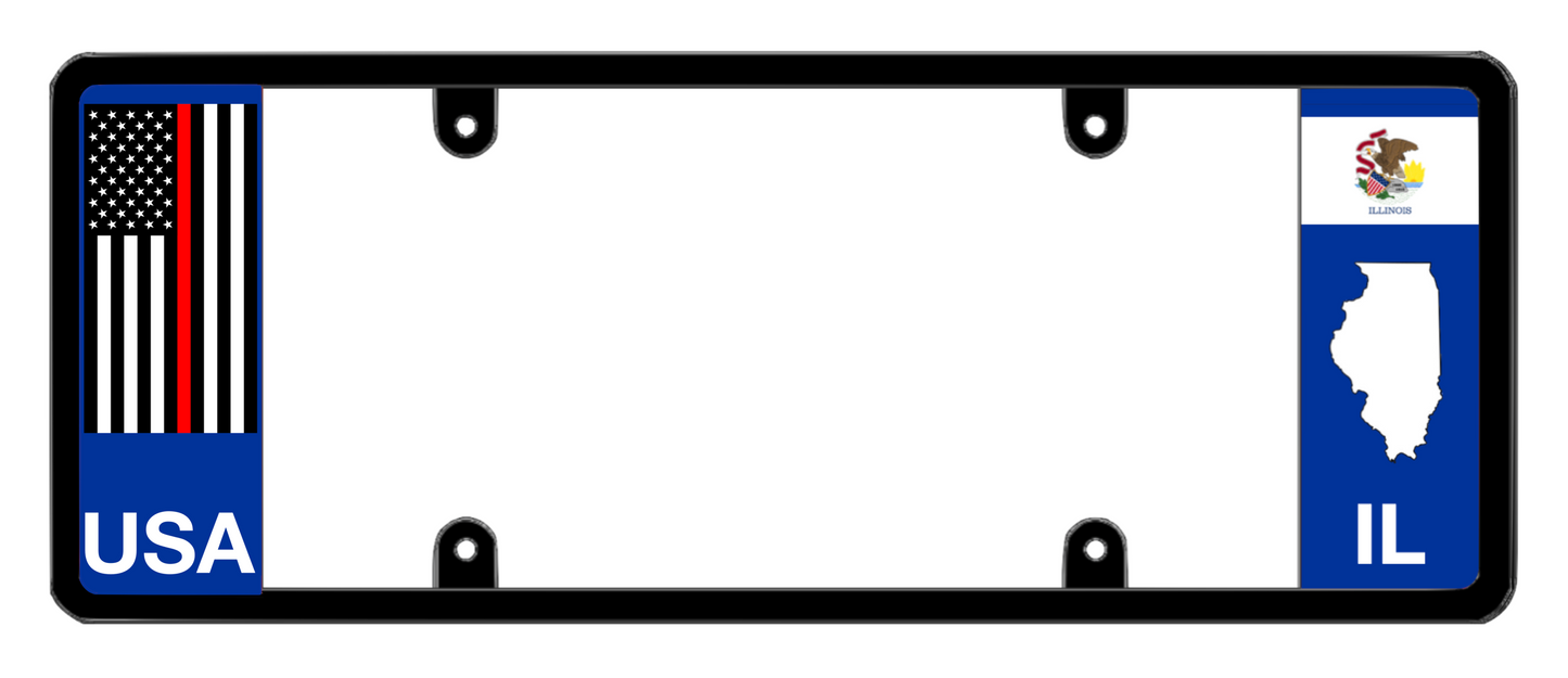DFS Illinois IL Patented License Plate Frame Holder