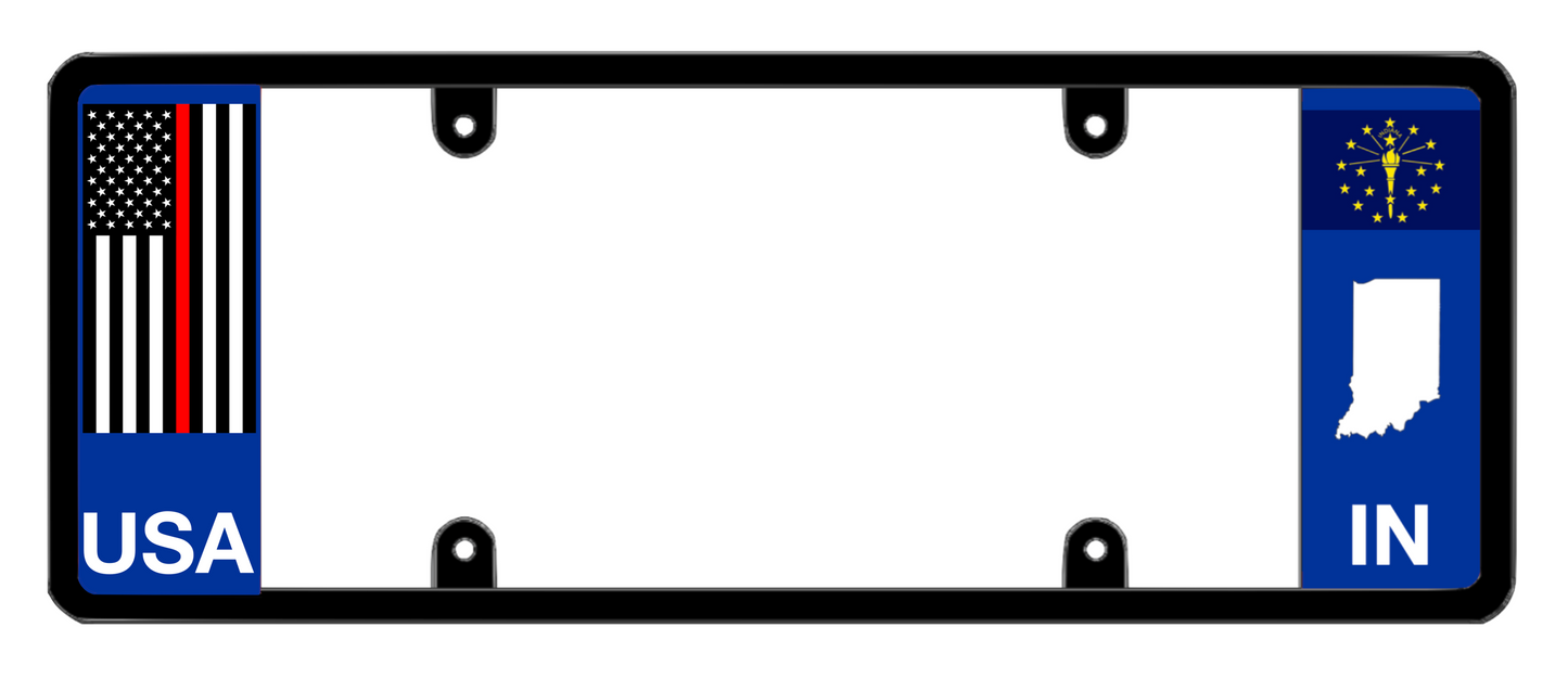 DFS Indiana IN Patented License Plate Frame Holder
