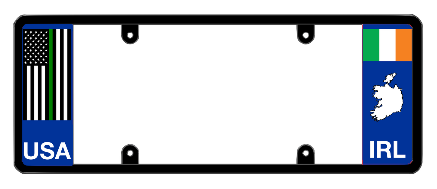 DFS Ireland IRL Patented License Plate Frame Holder