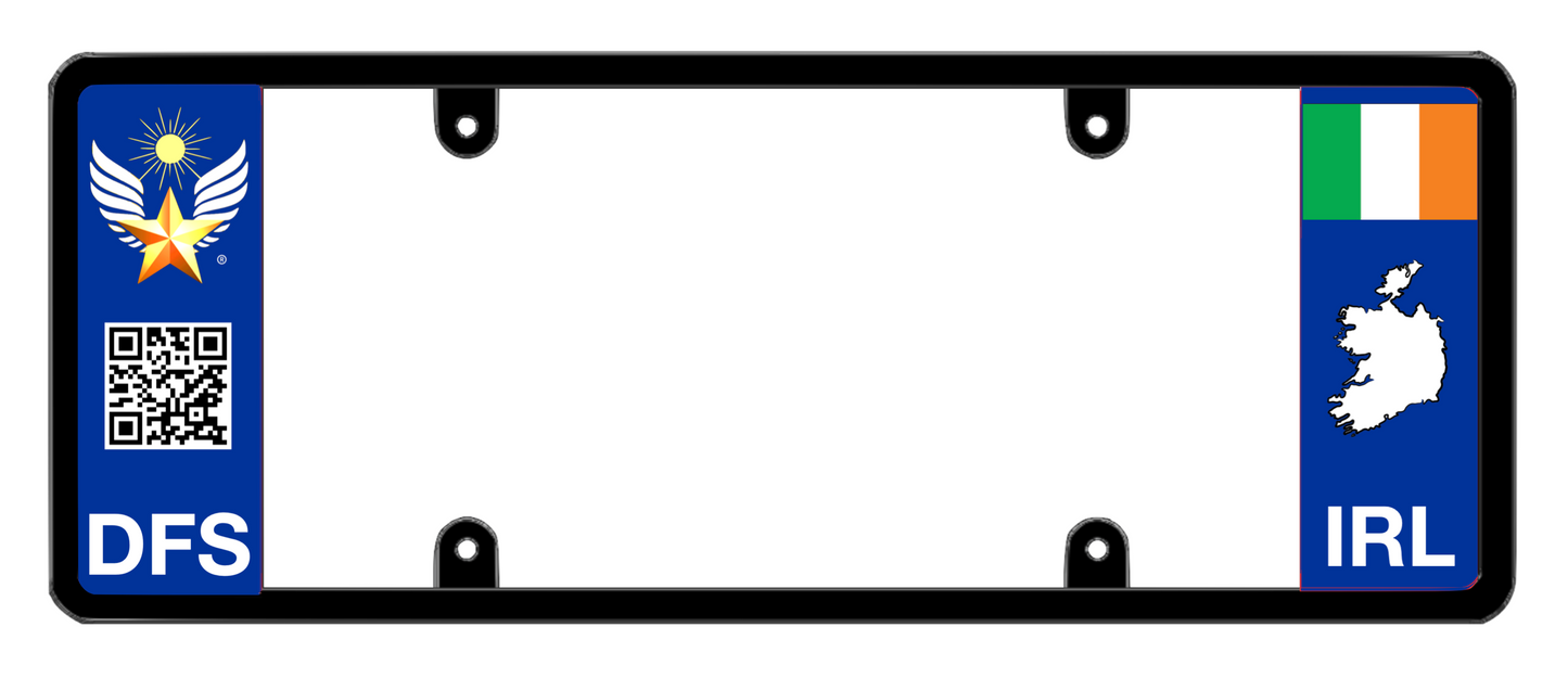 DFS Ireland IRL Patented License Plate Frame Holder