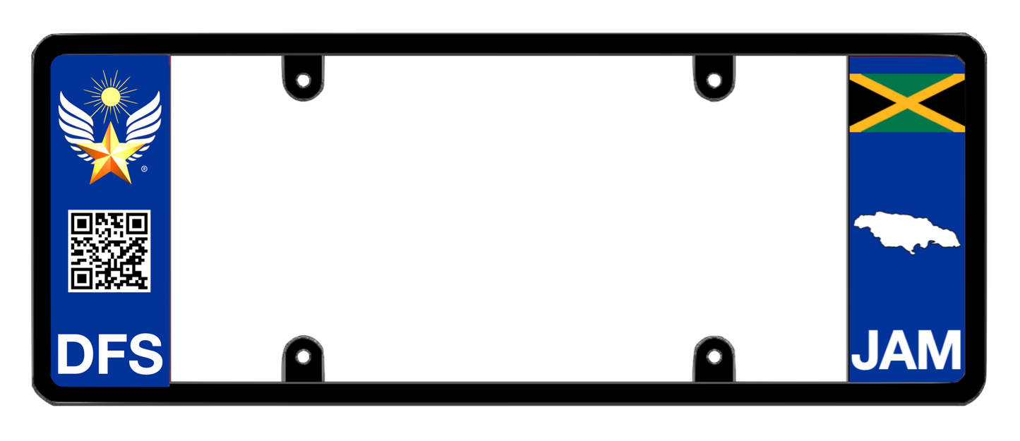DFS Jamaica JAM Patented License Plate Frame Holder