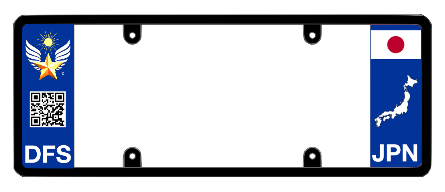 DFS Japan JPN Patented License Plate Frame Holder